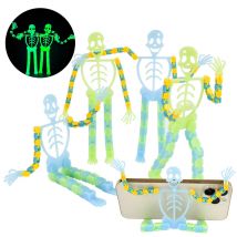 Zappelt sensorisches Spielzeug Halloween Autismus Stress abbau transform ierbare Kette Skelett fluor zierende Autismus Stress abbau Spielzeug für Kinder