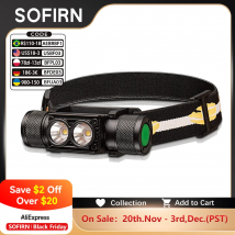 Latarka czołowa Sofirn H25L 18650 akumulator 1200 lm USB C podwójna LH351D 90CRI 5000K latarka czołowa Camping latarka wędkarska