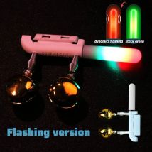 Alarm brań ryb Podwójny dzwonek Ładowarka USB CR425 Akumulator 3,6 V Lampa indukcyjna Jasny zestaw narzędzi nocnych Pesca Rod Tackle Flash LED