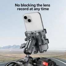 FANAUE Motorrad-Handyhalter aus Aluminiumlegierung, Stoßdämpfung, Anti-Shake-Reiten, Navigation, Gelände, geeignet für Motorräder