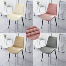 1pc Spandex Einfarbig Armlosen Stuhl Abdeckung Staub-proof Sitz Schonbezug Elastische Waschbar Gebogene Stuhl Fall für Wohnzimmer homr