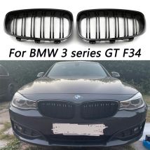Fromt parachoques estilo de coche rejilla de carreras de riñón apto para BMW Serie 3 GT F34 2012-2020 reemplazo doble listón negro brillante Color M
