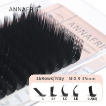 ANNAFRIS L Eyelash, L+/LC/LD/LU(M) Curl Individual Eyelashes Natural Silk Mink Matte Extension False Lashes Faux Cils Maquillage