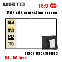 MIXITO Spessore Rapporto 16:9 Sfondo Nero Schermo per proiettore in seta di latte Schermo per proiezione esterna o da ufficio o domestica ad alta definizione