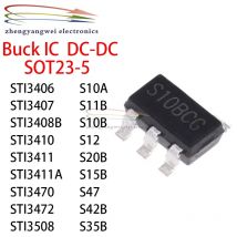 20pcs STI3406 S10A STI3407 S11B STI3408B S10B STI3410 S12 STI3470 S47 STI3472 S42B STI3508 S35B STI3411A STI3411 buck IC SOT23-5