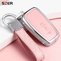 Legierung leder mode auto schlüssel etui abdeckung shell fob für toyota corolla prius camry chr C-HR rav4 altis land cruiser prado schlüssel los