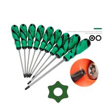 LAOA9PCS set di cacciaviti Torx magnetici S2 foro centrale cacciavite esagonale Torx cacciavite speciale