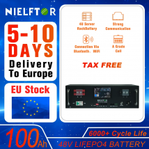 New 48V 100Ah 200AH 300Ah LiFePo4 Battery Pack 51.2V 5kw Lithium Iron Phosphate Battery 16S 100A Smart BMS 48V 50AH Pack No Tax