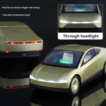 1:32 Robotaxi Taxi senza conducente in lega di metallo pressofuso modello di auto per Tesla Miniauto Micro veicoli suono e luce tirare indietro compleanno