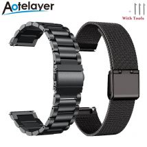 18mm 20mm 22mm 24mm larghezza sgancio rapido cinturino in acciaio inossidabile completo orologio da polso accessori per cinturino per orologio a testa piatta universale