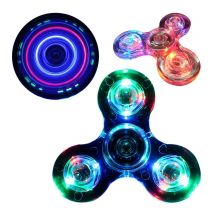 Luce LED luminosa Fidget Spinner Mano Top Spinners Glow in Dark Light EDC Figet Spiner Finger Giocattoli antistress