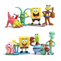 Spongebob Anime Figur Patrick Star Octopus Bruder handgemachte Modell Cartoon Spielzeug für Kinder Ornamente 6PCS/8PCS Set Kuchen Dekoration