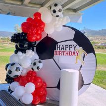 120 stücke Fußball Party Luftballons Girlande Bogen Kit Weiß Schwarz Rot Latex Ballon Junge Sport Party Dekoration Geburtstag Party Supplie