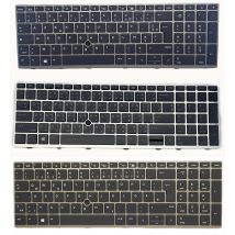 Neue französische deutsche Thailand-Tastatur für HP EliteBook 850 G5 755 G5, 850 G6, ZBook 15u g5 g6, Hintergrundbeleuchtung, silberner Rahmen, schwarzer Zeiger
