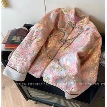 Women's Jacket Outerwears New High-grade National Wind Printing Stand-up Collar Shirt Jacket Women's new Retro Chinese Blouse