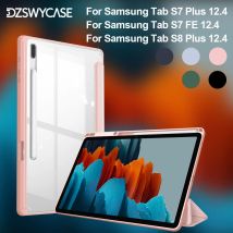Case for Samsung Galaxy Tab S8 Plus 2022 / Tab S7 FE 2021 / Tab S7 Plus 2020 12.4 Inch - Clear Case Cover Shockproof Auto Sleep