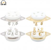 1PC 5PIN TUBE SOCKET Ceramic Valve Base for 807 24 27 37 47 56 76 FD422 WE272A WE311A Vintage Audio Amplifier DIY Gold/Tin Plate