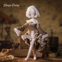 BJD Doll 1/8 Blind Boxes Sheep Fullset Anime Medieval Fairy Tale Crying Expression Runaway Princess Resin Wig Shuga Fairy Figure