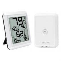 Smart Wireless  Digital Thermometer- Indoor/Outdoor Temp Monitor with Min/Max Records 100m Range Wall Mountable for  Home Office