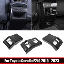 Für Toyota Corolla E210 Hybrid 2019-2023 ABS Carbon Auto Armlehne Box Hinten Air Vent Outlet an-kick Abdeckung Dekoration Zubehör