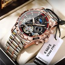 Glenaw design herren uhren top marke luxus mode geschäft automatische uhr herren wasserdichte mechanische uhr montre homme