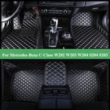 Maßgeschneiderte Auto-Fußmatten für Mercedes-Benz C-Klasse W202 W203 W204 S204 S203, 100 % geeignet für Ihren wasserdichten Teppich 2003–2010–2024