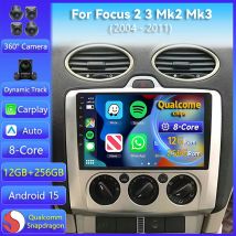 Android 15 Carplay Auto Für Ford Focus 2 3 Mk2 Mk3 2004 2005 - 2011 Auto Radio Navigation WIFI + 4G GPS Multimedia Player 2K Bildschirm