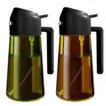 470ML Dunkles Glas Öl Sprayer Olivenöl Spender Flasche Licht Blockieren Küche Kochen Luft Friteuse BBQ Öl Flasche Gewürz Werkzeuge