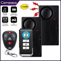 Camaroca Drahtloser Vibrationsalarm Tür- und Fenster-Diebstahlalarm mit Fernbedienung 110 dB Motorrad-Fahrrad-Sicherheitssensoren