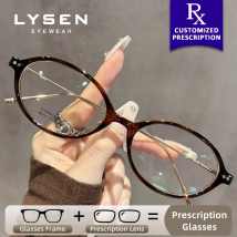 LYSEN New Oval Women Prescription Optical Glasses Anti Blue Light Myopia Glasses Anti-Reflective Customized Photochromic Glasses
