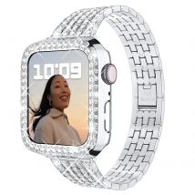 Gehäuse Diamant armband für Apple Uhren armband 40mm 41mm 38mm 45mm 44mm 42mm Metall armband iwatch Serie 9 8 3 4 5 6 se 7 Armband