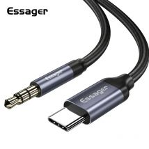 Essager Adapter Usb C do 3,5 mm gniazda Aux i słuchawek 3,5 mm Aux Audio Splitter Jack 3 5 Kabel do