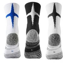 Basketballsocken mit Handtuchboden für Männer und Frauen, rutschfeste Knöchelstütze, lange Röhre, atmungsaktive Fußballsocken, Unisex