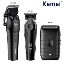 Kemei KM-1858 9000 U/min 10 W Haarschneidemaschine KM-264 Wiederaufladbarer elektrischer Trimmer Original KM-T95 Rasierer für Männer Barber Clippers Kit