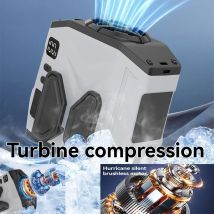 Tragbarer Neckholder-Ventilator, Turbo-High-Wind-Taillenventilator, USB-Aufladung mit extrem langer Akkulaufzeit für Zuhause, Outdoor, Baustellen