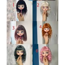 2024 Hotting Blythe Perücke Mohair Fit 9-10 Zoll Kopfumfang Qbaby