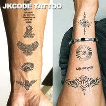 Semipermanente Tattoo-Aufkleber |     Rose Vine Tattoo, Rose und Kreuz, Löwenzahn- und Schmetterlings-Tattoo-Aufkleber, Hand-Tattoo |     Simulierte gefälschte Tattoos, Pflanzenthema, Fingertattoos,