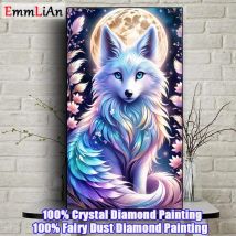 Diy voller Kristall Mosaik Kunst Fuchs Diamant Malerei Kreuzstich Kit Tier Fee Staub Strass Stickerei Bild Katze Wand Dekor