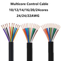 2 meter 10/12/14/16/20/24 core PVC ummantelte reinem kupfer core leiter kabel signal draht 26/24/22AWG control draht flexible draht