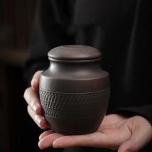 Lila Keramik Tee Glas Handgemachte Jump Messer Glasierte Poliert Mini Klein Porzellan Versiegelt Lagerung Glas Tee Behälter Tee Box