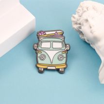 Cartoon Auto Emaille Metall Lustige Anstecknadeln Broschen Abzeichen Rucksack Zubehör Großhandel Schmuck Geschenk für Kinder Freunde