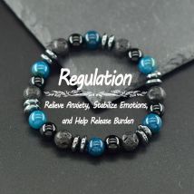 Bracciale con perline in pietra di apatite blu naturale Donna Uomo Accessori in ematite Allevia l'ansia Rilasciare il carico Regalo di gioielli per l'amante