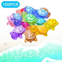 100 pezzi luminosi mini tartarughe in resina mini animali in resina figurine di tartarughe marine per la decorazione micro paesaggistica del giardino fatato