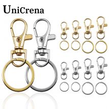 UniCrena Swivel Snap Hooks and Key Rings Lobster Claw Clasps Keychain Jewelry Making DIY Crafts, Dog Tags, Crafts, Bulk Supplies