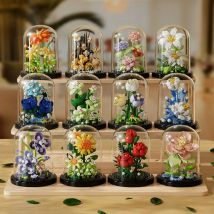 Regalo fatto a mano con bouquet di micro particelle, giocattolo puzzle per bambini fatto a mano, ornamento per la decorazione del desktop di girasole fai-da-te