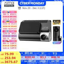 70mai A800SE Dash Cam 4K UHD Cinema-quality Built-in GPS ADAS 70mai 4K A800SE Support 24H Parking Support Rear Cam