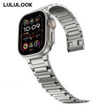 Lululook Titanarmband der Güteklasse 4, für Apple Watch Ultra 49 mm, Titanarmband mit Magnetverschluss für iWatch Ultra 3/2/1