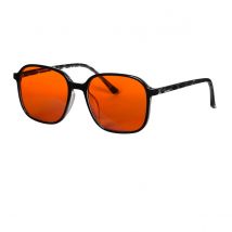 SHINU Blaulichtfilterbrille mit roten Gläsern zum Schlafen, Anti-Blaulicht-Brille, Gaming-Brille mit orangefarbenen Gläsern