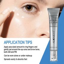 AUQUEST Peptid Augenringe Augencreme Tränensäcke Entfernung Hautpflege Anti Feine Linien Feuchtigkeitsspendende Serum Augen Hautpflege Schönheit 20g