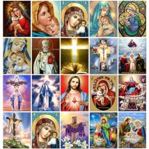 5d Diamant Malerei religiöse Madonna Jesus Diamant Stickerei Mosaik DIY volle runde Kreuz stich Strass Wohnkultur Förderung